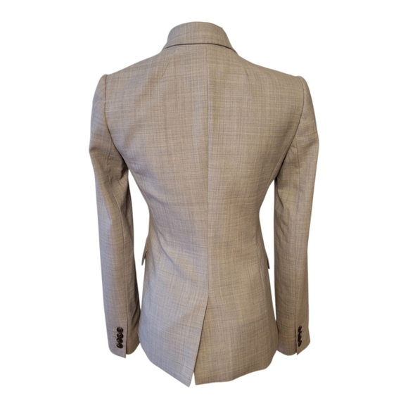 J. Crew 1035 Gray Wool Herringbone Tailored Blazer Jacket Size 00 - Picture 4 of 5